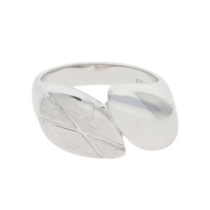 JuwelmaLux Ring 925/000 Sterling Silber, gehämmert...