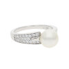 JuwelmaLux Ring 925/000 Sterling Silber Kunstperle mit Zirkonia JL30-07-4713
