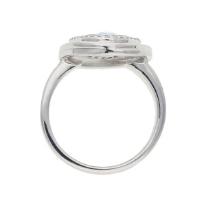 JuwelmaLux Ring 925/000 Sterling Silber mit hellblauen...