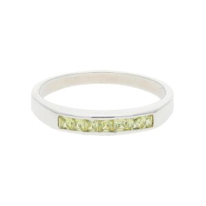 JuwelmaLux Ring 925/000 Sterling Silber mit grünen...