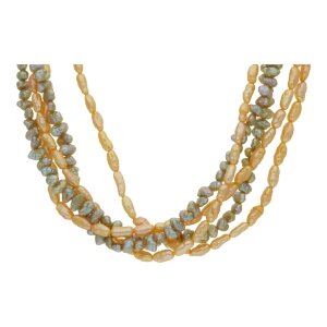 JuwelmaLux Perlenkette 925/000 Sterling Silber vergoldet...