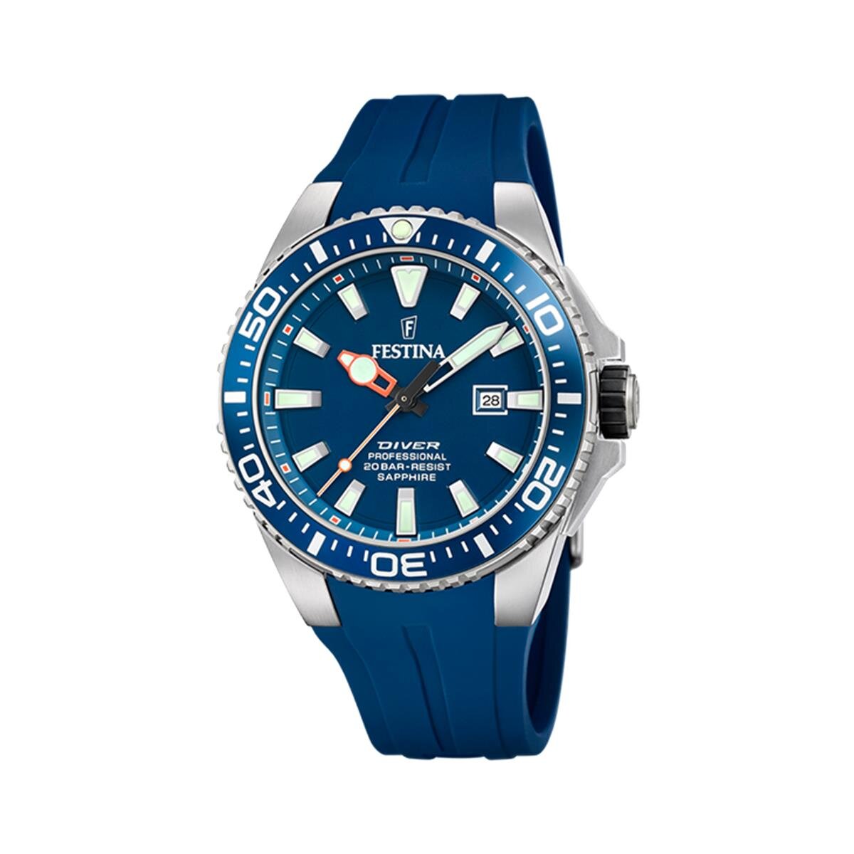 Online-Versandhandel F20664-1 | Festina Herren Uhr Silikon Blau Armband, F20664/1 Diver