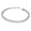 Swarovski Armband Matrix Tennis 5660917 Rundschliff, Klein, Weiß, Rhodiniert XL