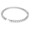 Swarovski Armband Matrix Tennis 5660917 Rundschliff, Klein, Weiß, Rhodiniert XL