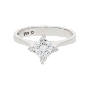 Ring Weißgold 750 Brillanten Second Hand 25322596...