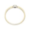 Ring Bicolor 585/000 (14 Karat) Gold und Weißgold mit Brillant, getragen 25322594