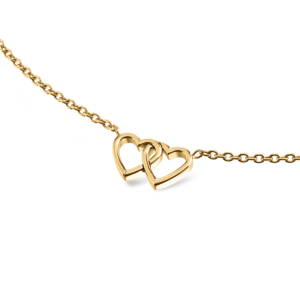 Boccia Halskette Herzen 08023-02 Titan Gold plattiert