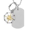 Fossil Kette JF04208998 Sutton Compass Dog Tag Edelstahl