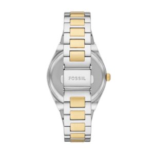 Fossil Damen Uhr ES5259 Scarlette, Edelstahl Bicolor,...