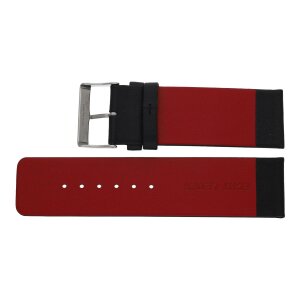 Rolf Cremer Uhrband LB056 schwarz und rot, Edelstahl, 26 mm