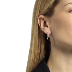 JOOP! Damen Creolen 925/000 Sterling Silber mit Zirkonia...