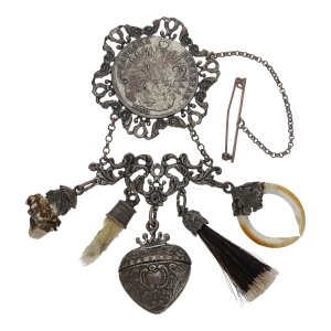 Charivarikette Silber 800 geschwärzt Tracht...