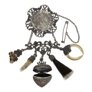 Charivarikette Silber 800 geschwärzt Tracht...