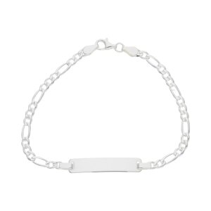 JuwelmaLux personalisierbares Armband Silber 925 Figaro...