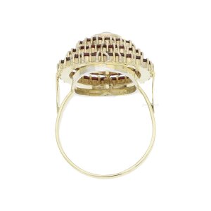 Ring 585/000 (14 Karat) Gold mit Granat, getragen 25322720