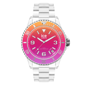 Ice-Watch Damenuhr / Kinderuhr ICE clear sunset 021440 Pink