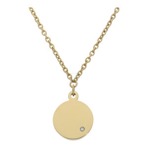 Boccia Halskette 08065-03 Titan vergoldet mit Diamant
