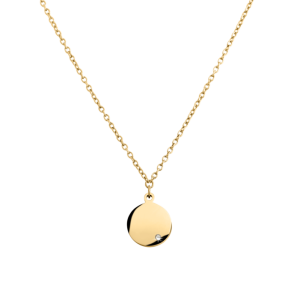 Boccia Halskette 08065-03 Titan vergoldet mit Diamant