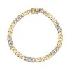 Armband 585/000 (14 Karat) Gelb- und Weißgold mit Diamanten, getragen 25322768