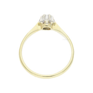 Ring 585/000 (14 Karat) Gold und Weißgold mit Brillant, getragen 25322744