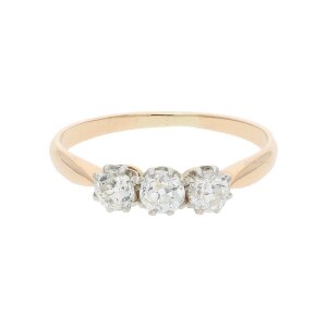 Damen Ring 585 Rotgold Diamanten ca. 0.72ct getragen...