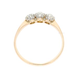 Ring 585/000 (14 Karat) Rotgold mit Diamanten, getragen...