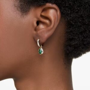 Swarovski Ohrhänger Drop Stilla 5662922 Tropenschliff, Grün, Goldlegierungsschicht