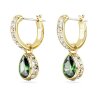 Swarovski Ohrhänger Drop Stilla 5662922 Tropenschliff, Grün, Goldlegierungsschicht