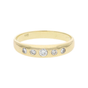 Ring 585/000 (14 Karat) Gold mit Brillanten, getragen 25322818