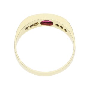 Ring 585/000 (14 Karat) Gold mit Rubin und Brillanten, getragen 25322819