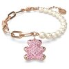 Swarovski Armband 5669169 Teddy, Bär, Rosa, Roségold-Legierungsschicht