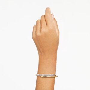 Swarovski Armreif 5674980 Dextera, Weiß, Goldlegierungsschicht Größe S