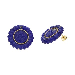 Ohrstecker 750/000 Gelbgold, Lapislazuli,...