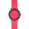 Rolf Cremer Uhr Flat 44 V 504850 Textilband, Edelstahl, rot
