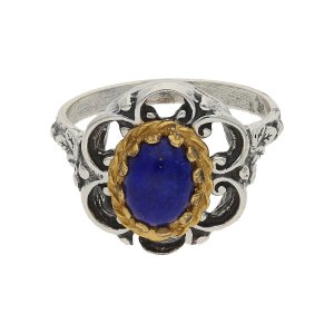 JuwelmaLux Trachten Ring 835/000 Silber, geschwärzt,...