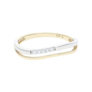 Ring Gold und Weißgold 333 Zirkonia JL10-07-3511...