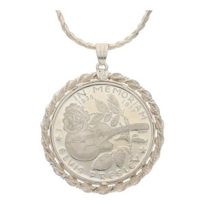 Elvis Presley Münze mit Kette 835/000 Silber,...