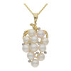 Perlen Anhänger 585/000 Gelbgold, Süßwasserzuchtperle, Second Hand, getragen 25323061