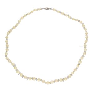 Perlenkette 585/000 (14 Karat) Wei&szlig;gold, mit Akoya...