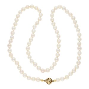 JuwelmaLux Perlenkette 585/000 (14 Karat) Gelbgold mit...