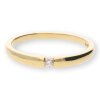 JuwelmaLux Ring Gelbgold 585er 14 Karat mit Brillant 0,03 ct. JL10-07-0415