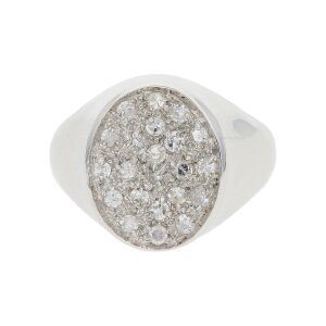 Ring Weißgold 750 Diamanten im 8-Kant Schliff...