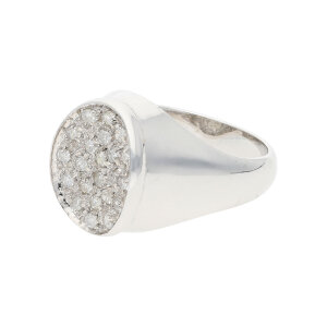 Ring Weißgold 750 Diamanten im 8-Kant Schliff...