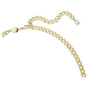 Swarovski Collier 5663338 Dextera Halskette, Verschiedene Schliffe, Weiß, Goldlegierungsschicht