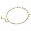 Swarovski Collier 5663338 Dextera Halskette, Verschiedene Schliffe, Weiß, Goldlegierungsschicht