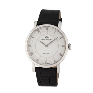 Continental Herrenarmbanduhr 14202-GT154710 Leder, schwarz