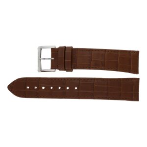 Michel Herbelin Uhrenband Leder hellbraun Croco...