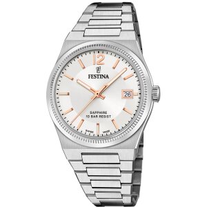 Festina Uhr für Damen Swiss Made F20035/2 Silber...