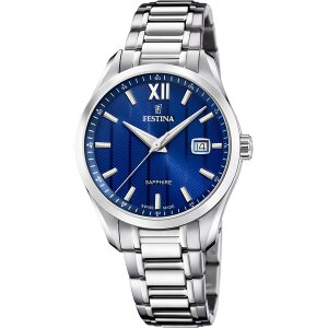 Festina Uhr für Herren Swiss Made F20026/2 Edelstahl...