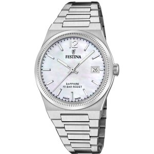 Festina Uhr für Damen Swiss Made F20035/1 Edelstahl...
